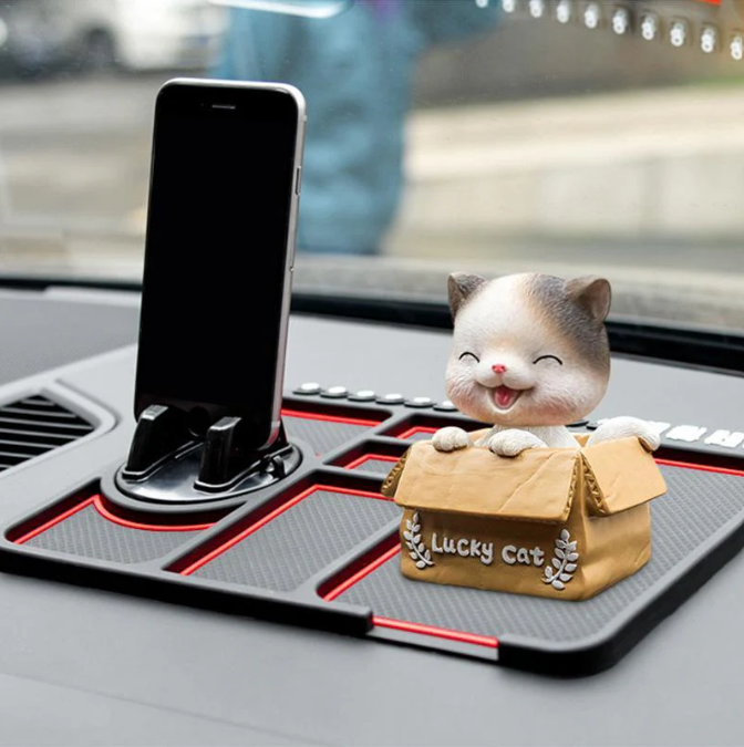 Antislipmat met telefoonhouder