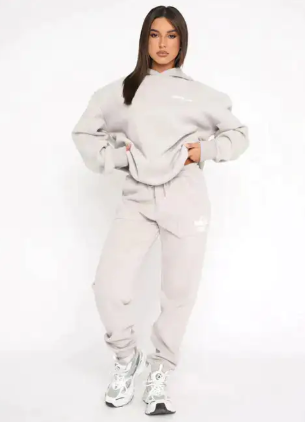 White fox hoodie set